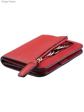 Slim Leather Wallet RFID Protection Bifold Mini Purse Clear ID Window